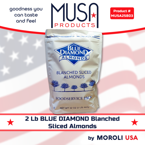 2 LB Blue Diamond BLANCHED SLICED ALMONDS