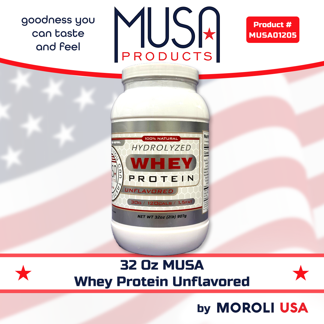32 OZ MUSA WHEY PROTEIN UNFLAVORED